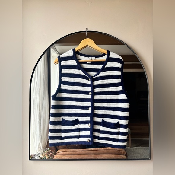 Joie Sweaters - JOIE | old money striped sleeveless vest | size xl